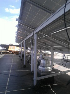 The SunBeam system can be seen on the roof of a Hampton Inn in Pennsylvania. 